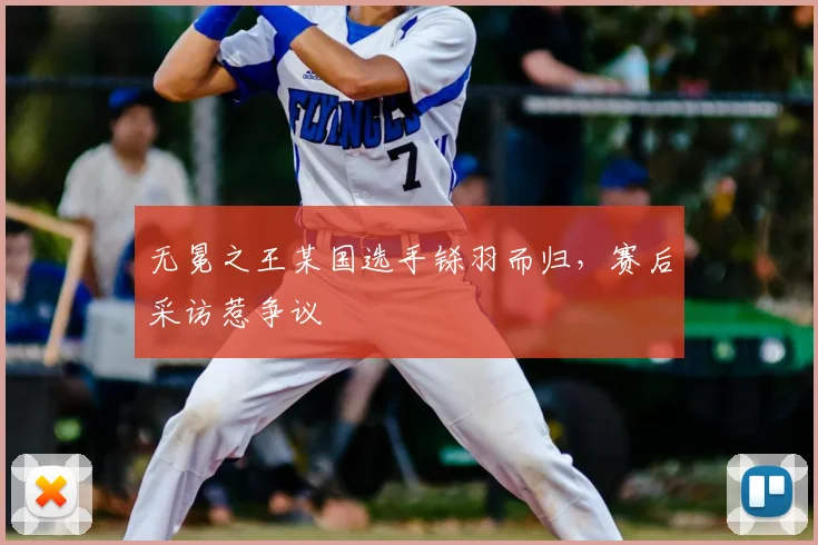 无冕之王某国选手铩羽而归,赛后采访惹争议